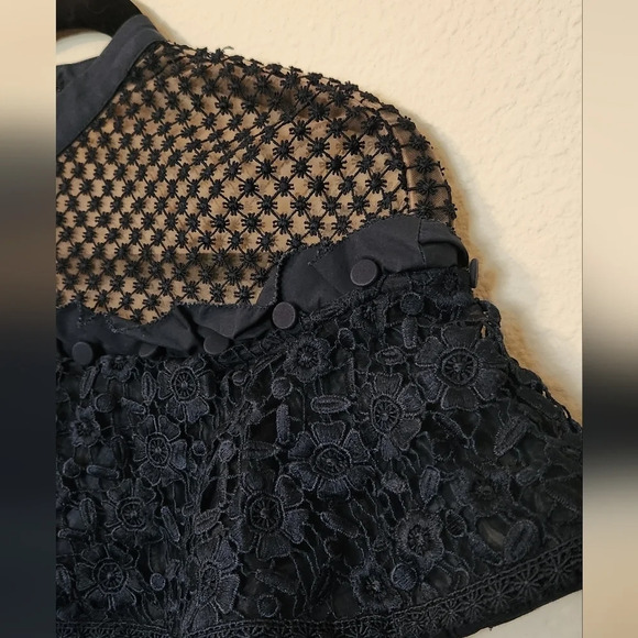 SELF-PORTRAIT Navy Blue Blouse - Picture 5 of 13